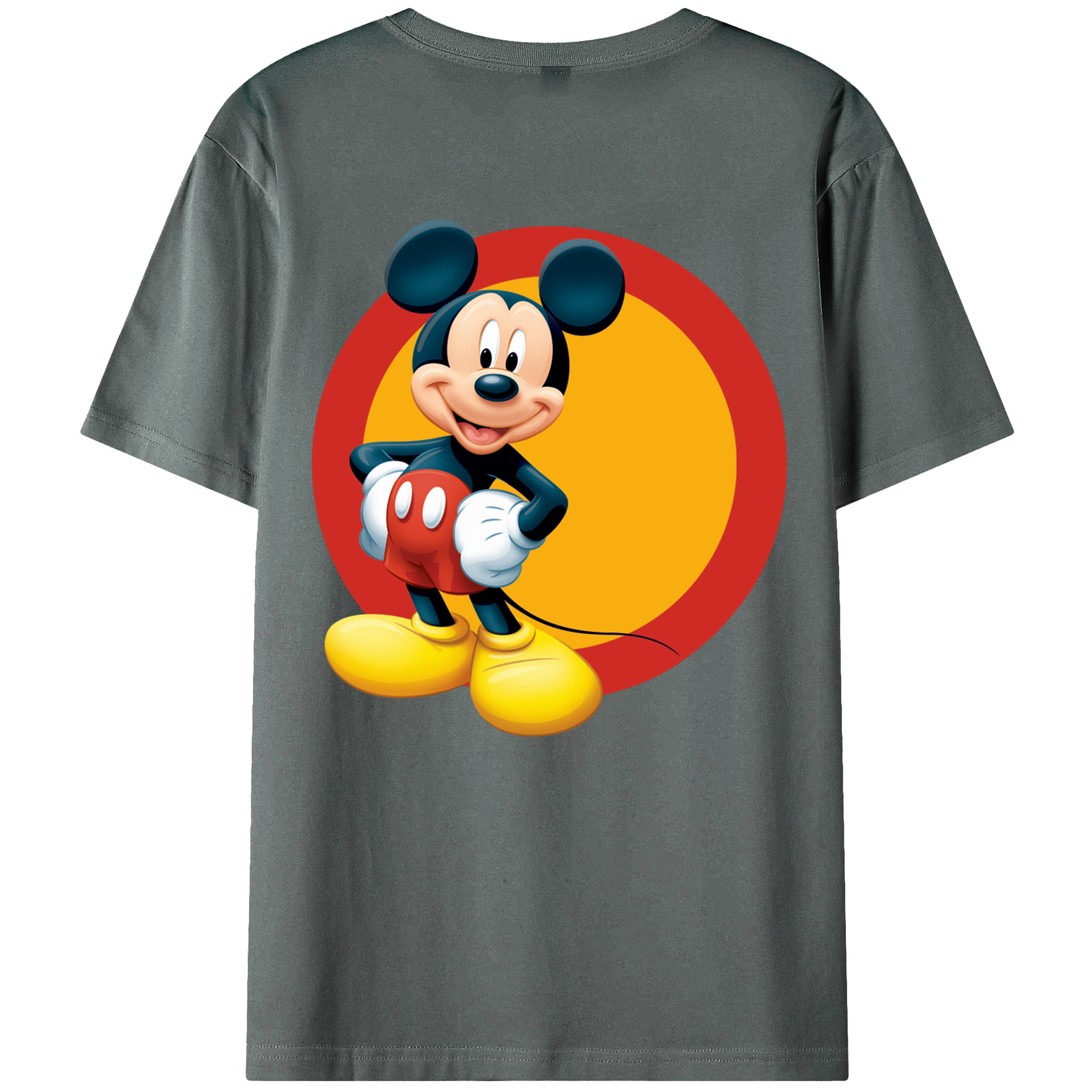 （画像用） ミッキーマウス Mickey Mouse 綿100％半袖Tシャツ（背面プリント）